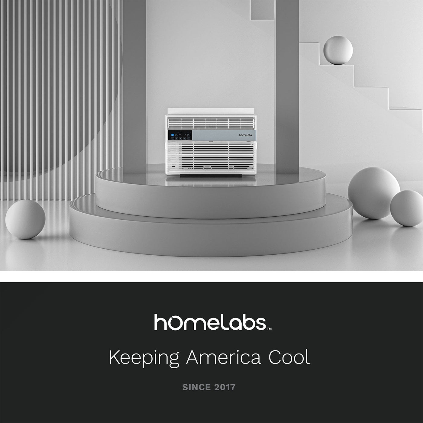hOmeLabs | 8,000 BTU Wi-Fi Energy Efficient Window Air Conditioner