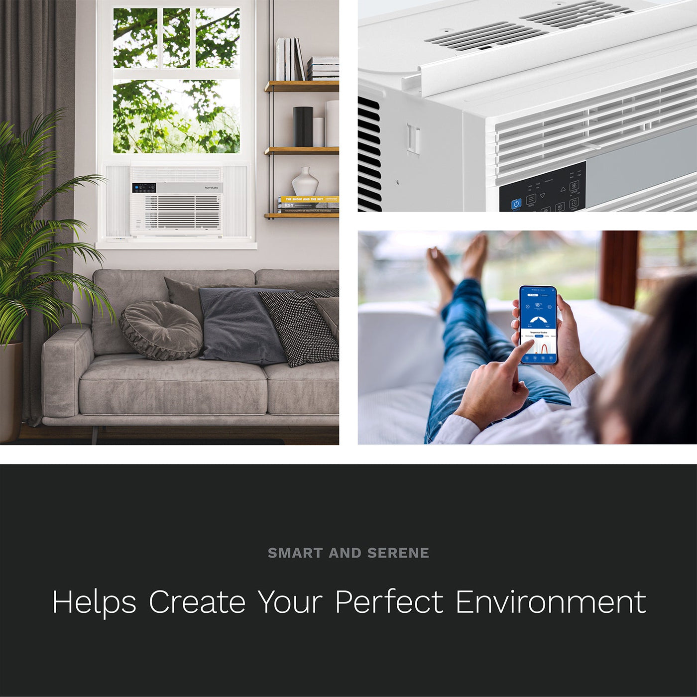 hOmeLabs | 12,000 BTU Wi-Fi Window Air Conditioner